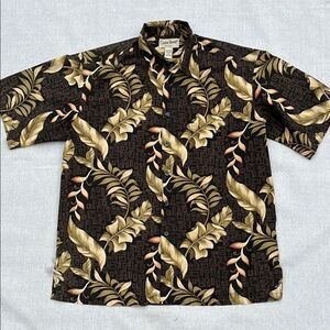 Black Tropical Cooke Street Honolulu Aloha shirt
